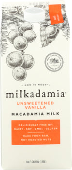 MILKADAMIA: Milkadamia Unsweetened Vanilla, 64 oz