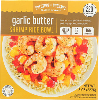 CHEATING GOURMET: Garlic Butter Shrimp Rice Bowl, 8 oz
