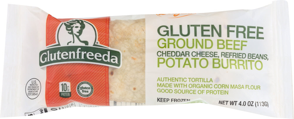 GLUTENFREEDA: Beef & Potato Gluten-Free Burrito, 4 oz