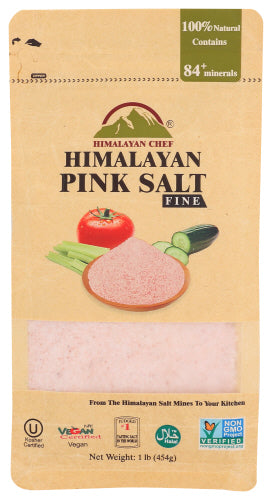 HIMALAYAN CHEF: Salt Himalyn Pnk Fine Zip, 16 oz