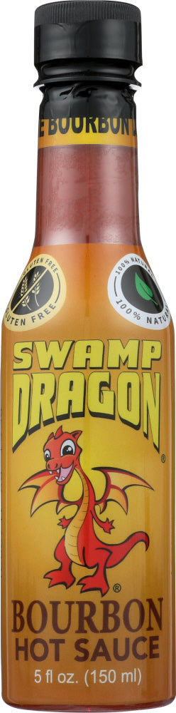 SWAMP DRAGON: Sauce Hot Bourbon, 5 fo