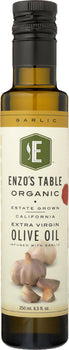 ENZO'S TABLE: Organic Extra Virgin Olive Oil - Garlic Infused, 250 ml