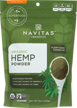 NAVITAS: Organic Raw Hemp Protein Powder, 12 oz