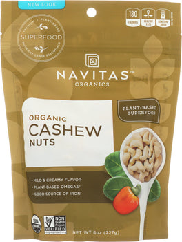 NAVITAS: Organic Cashew Nuts, 8 oz