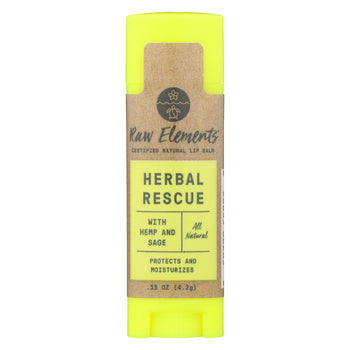 RAW ELEMENTS: Lip Balm Herbal Rescue, 0.15 oz