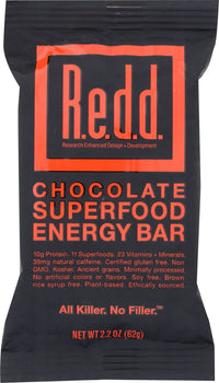 REDD BAR: Bar Energy Chocolate, 2.2 oz