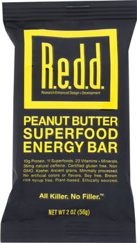 REDD BAR: Bar Energy Peanut Butter, 2 oz