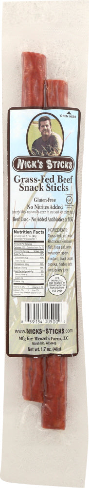 NICKS STICKS: Grass Fed Beef Snack Sticks, 1.7 oz