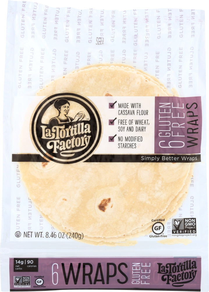 LA TORTILLA FACTORY: Tortilla Wrap Cassava, 8.46 oz