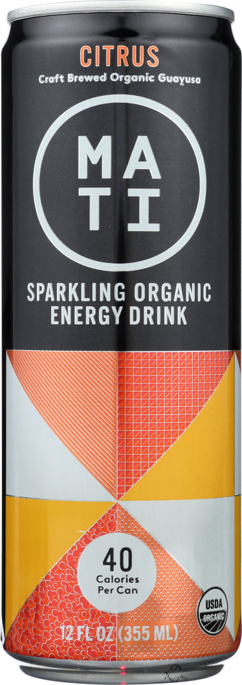 MATI ENERGY: Drink Energy Citrus, 12 oz