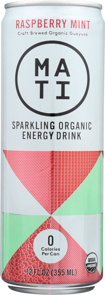 MATI ENERGY: Drink Energy Raspberry Mint, 12 oz