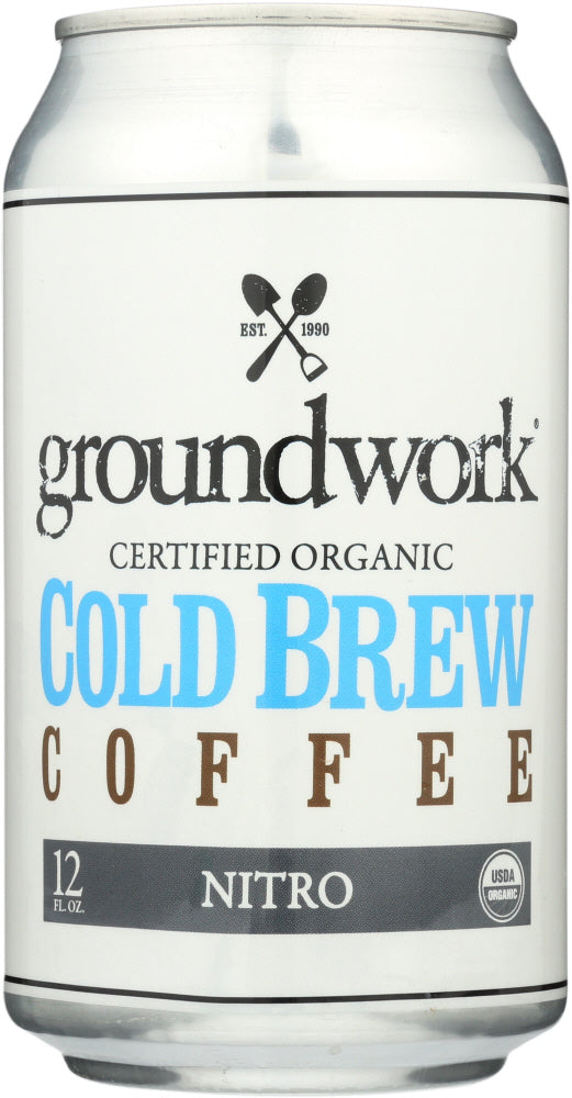 GROUNDWORK COFFEE NITRO: Coffee Nitro Cold Brew Organic, 12 oz