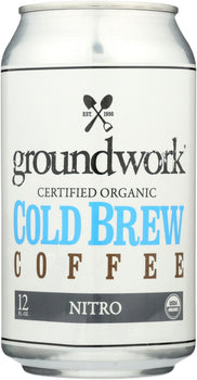 GROUNDWORK COFFEE NITRO: Coffee Nitro Cold Brew Organic, 12 oz