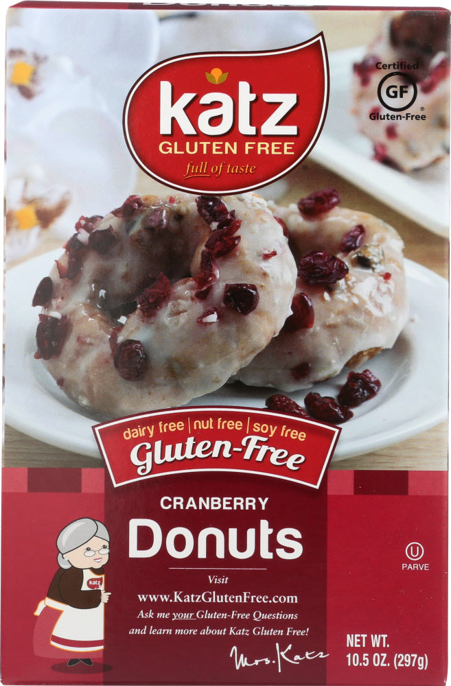 KATZ: Cranberry Donuts Gluten Free, 10.5 oz