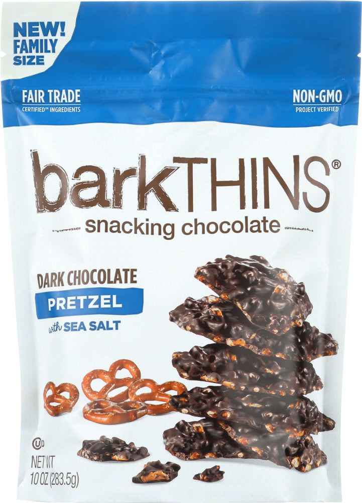 BARKTHINS: Dark Chocolate Pretzel with Sea Salt, 10 oz