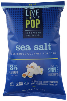 LIVE LOVE POP: Sea Salt Popcorn, 4.40 oz