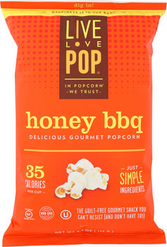 LIVE LOVE POP: Honey Bbq Popcorn, 4.4 oz