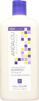 ANDALOU NATURALS: Full Volume Shampoo Lavender and Biotin, 11.5 Oz