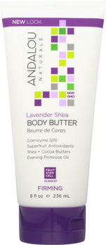 ANDALOU NATURALS: Firming Body Butter Lavender Shea, 8 Oz