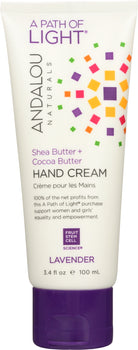 ANDALOU NATURALS: A Path of Light Hand Cream Lavender, 3.4 Oz