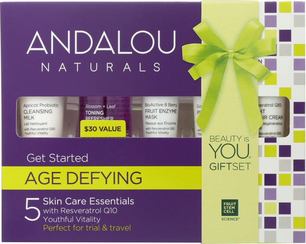 ANDALOU NATURALS: Get Started Age Defying Skin Care Essentials, 5 Piece Kit