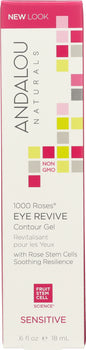 ANDALOU NATURALS: 1000 Roses Eye Revive Contour Gel Sensitive, 0.6 oz