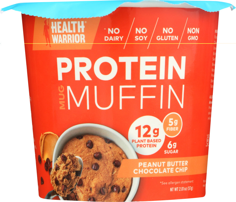 HEALTH WARRIOR: Peanut Butter Chocolate Chip Protein Mug Muffins, 2.01 oz