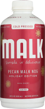 MALK: Pecan Malk Nog Holiday Edition, 28 oz