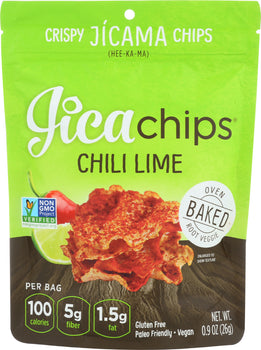 JICA CHIPS: Chili Lime Oven Baked Chips, 0.9 oz