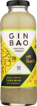 MR MAKS GINBAO: Ginger & Ginseng Tiger Mind with Lemongrass, 13.9 fo