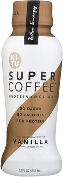 SUNNIVA SUPER COFFEE: Coffee Vanilla Bean Bottle, 12 oz