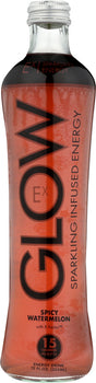 GLOW BEVERAGES: Sparkling Infused Energy Drink Spicy Watermelon, 12 fl oz