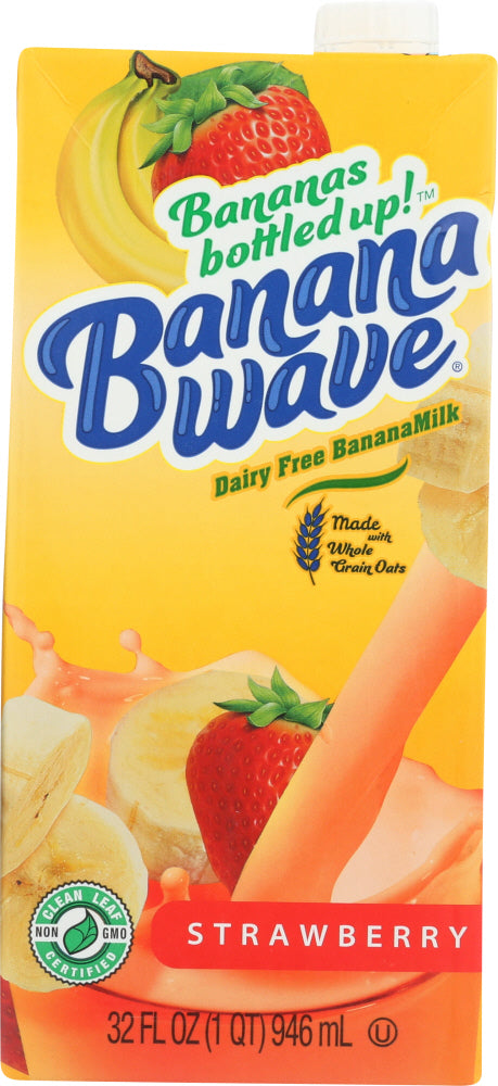 BANANA WAVE: Banana Milk Strawberry, 32 oz