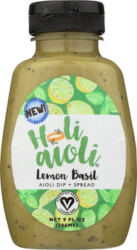 HOLI AIOLI: Sauce Aioli Lemon Basil, 9 fo