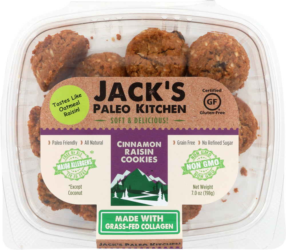 JACKS PALEO KITCHEN: Cinnamon Raisin Paleo Cookies, 7 oz