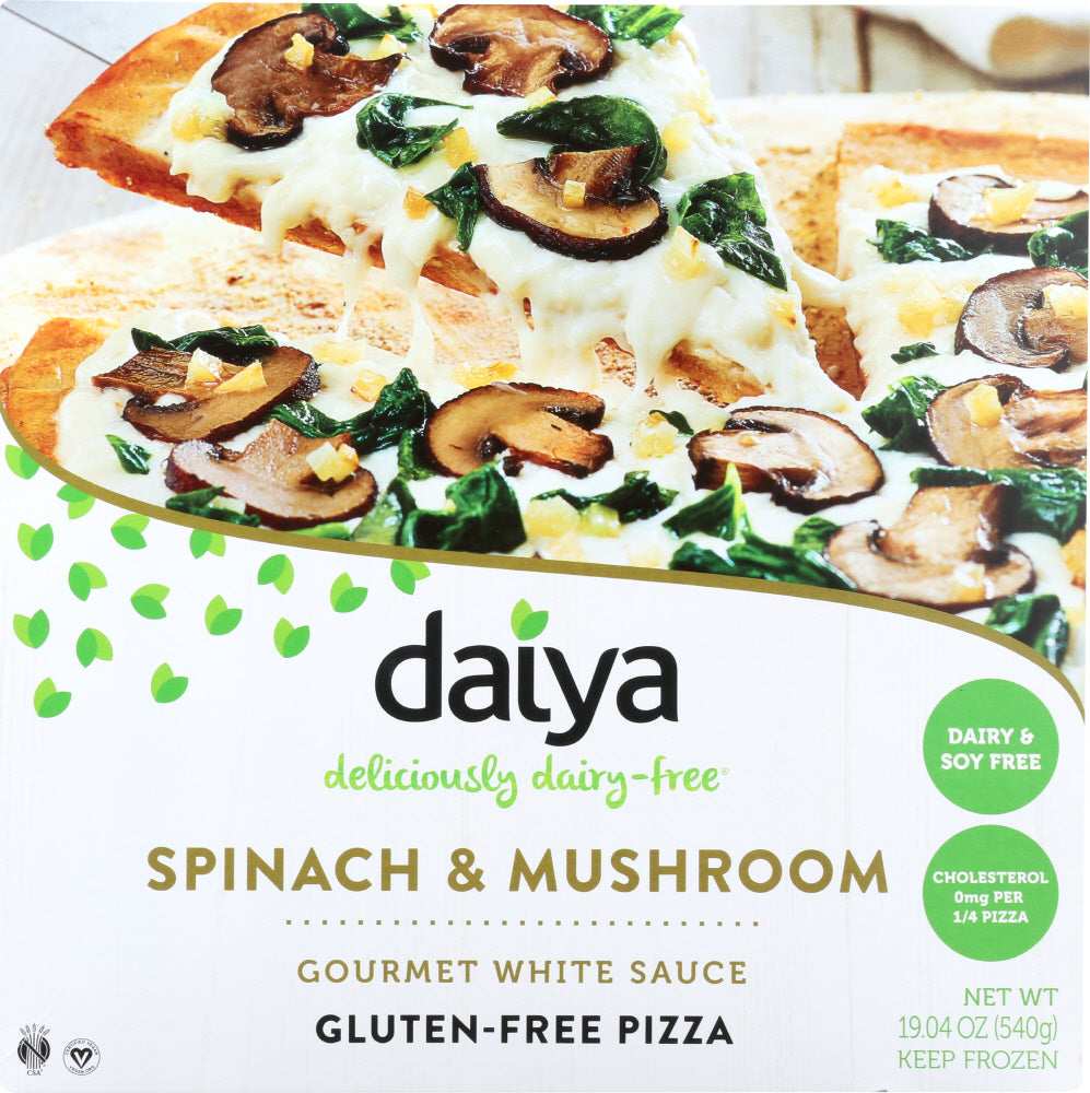 DAIYA: Spinach & Mushroom Pizza, 19.04 Oz