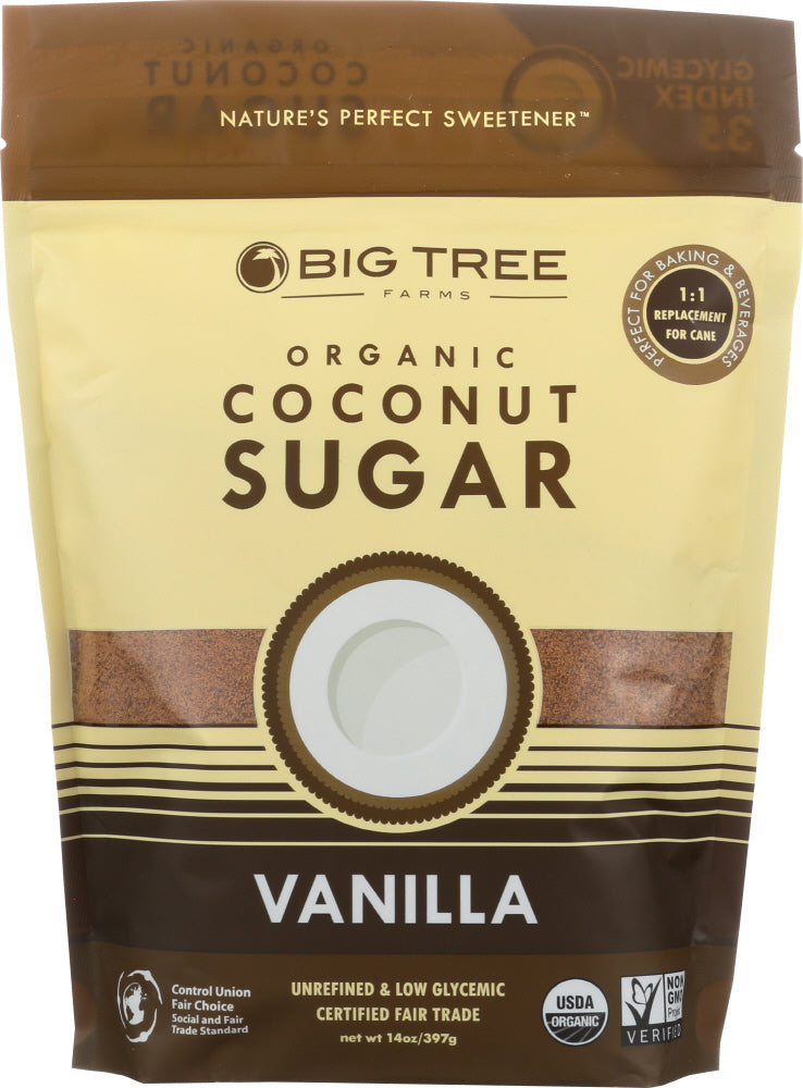 BIG TREE FARMS: Organic Coconut Palm Sugar Vanilla, 14 oz