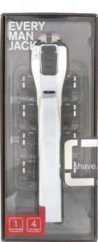 EVERY MAN JACK: Manual Razor Chrome, 1 Razor, 4 Cartridges, 6 ea