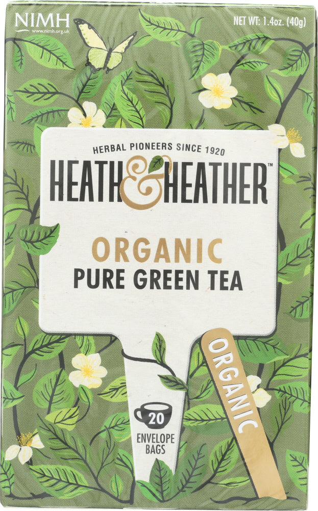 HEATH AND HEATHER: Organic Pure Green Tea, 20 ea