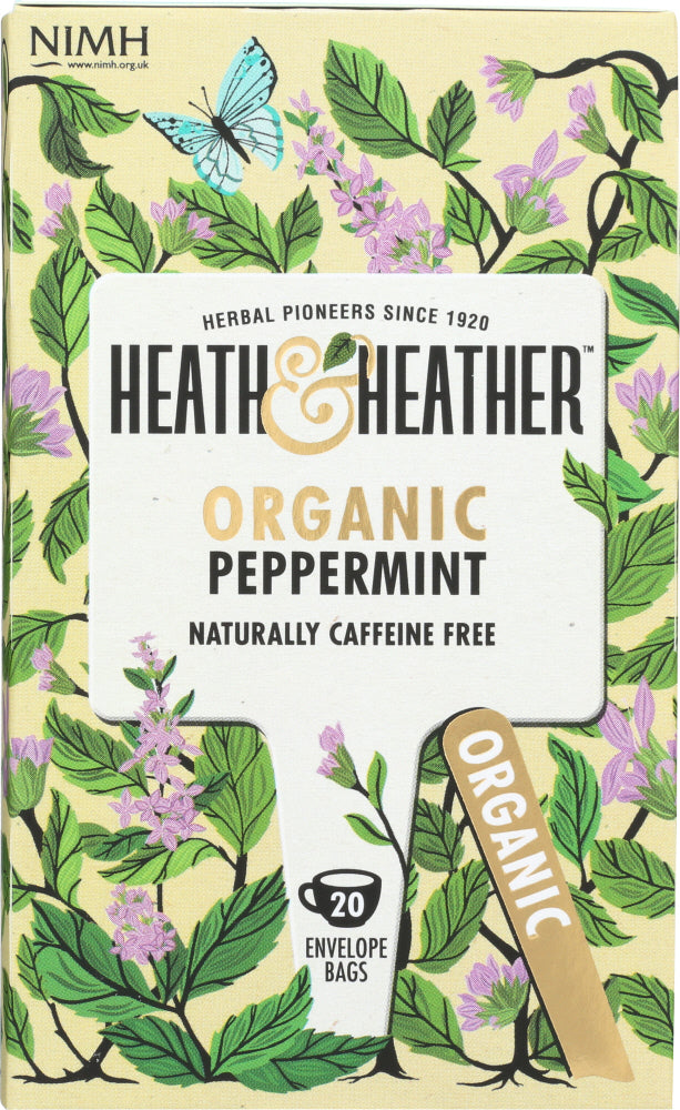 HEATH AND HEATHER: Organic Peppermint Tea, 20 ea