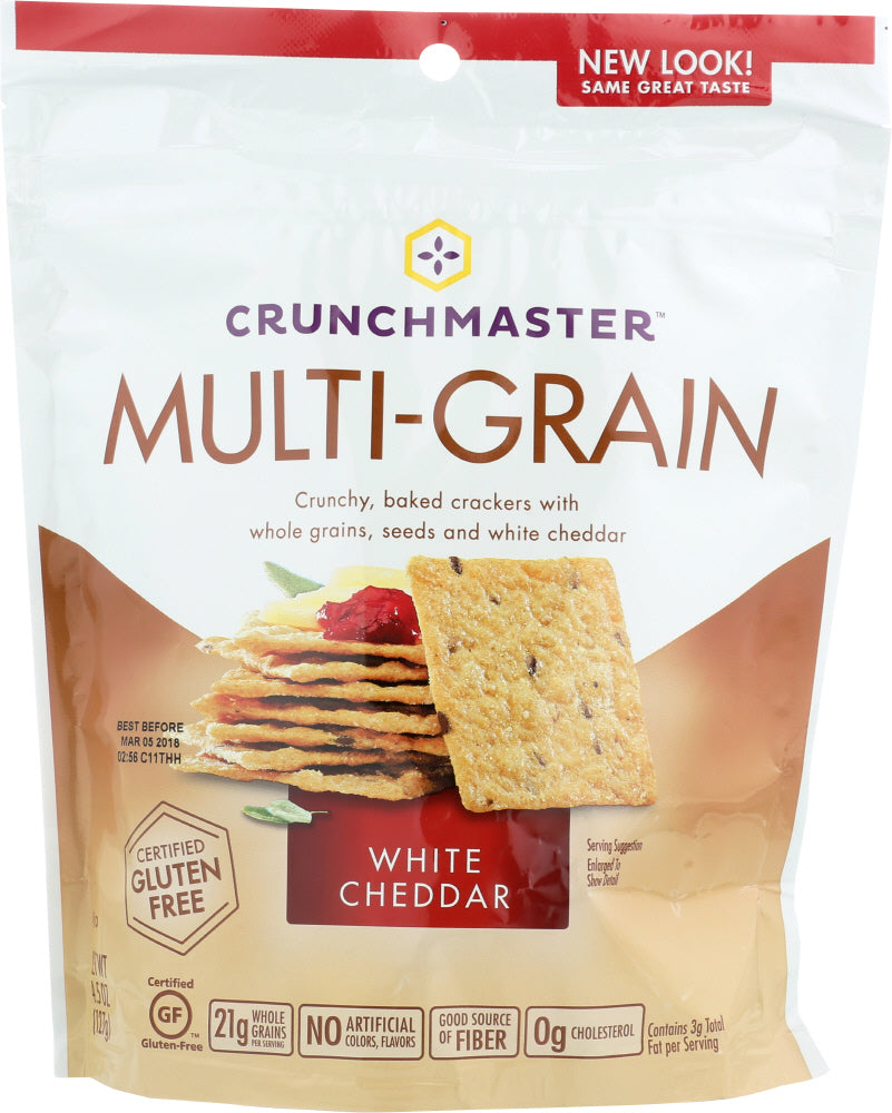 CRUNCHMASTER: White Cheddar Multi-Grain Crackers, 4.5 Oz