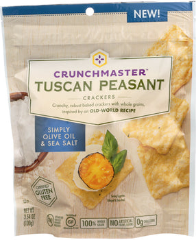 CRUNCHMASTER: Olive Oil & Sea Salt Crackers, 3.54 oz