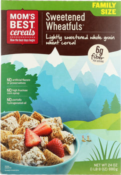 MOMS BEST: Sweetened Wheat-Fuls Whole Grain Cereal, 24 oz