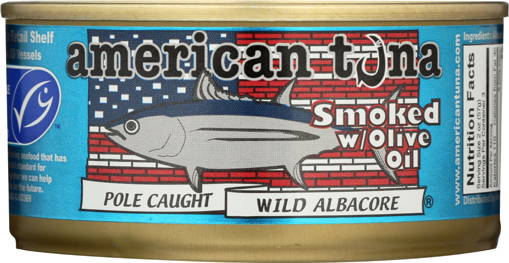 AMERICAN TUNA: Tuna Albacore Smoked Olive Oil, 6 oz