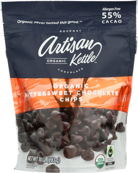 ARTISAN KETTLE: Organic Bittersweet Chocolate Chips, 10 oz