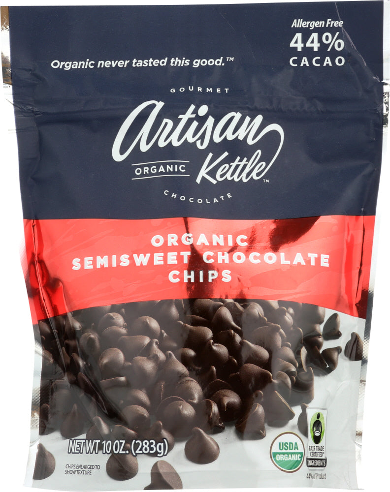 ARTISAN KETTLE: Organic Semisweet Chocolate Chips, 10 oz