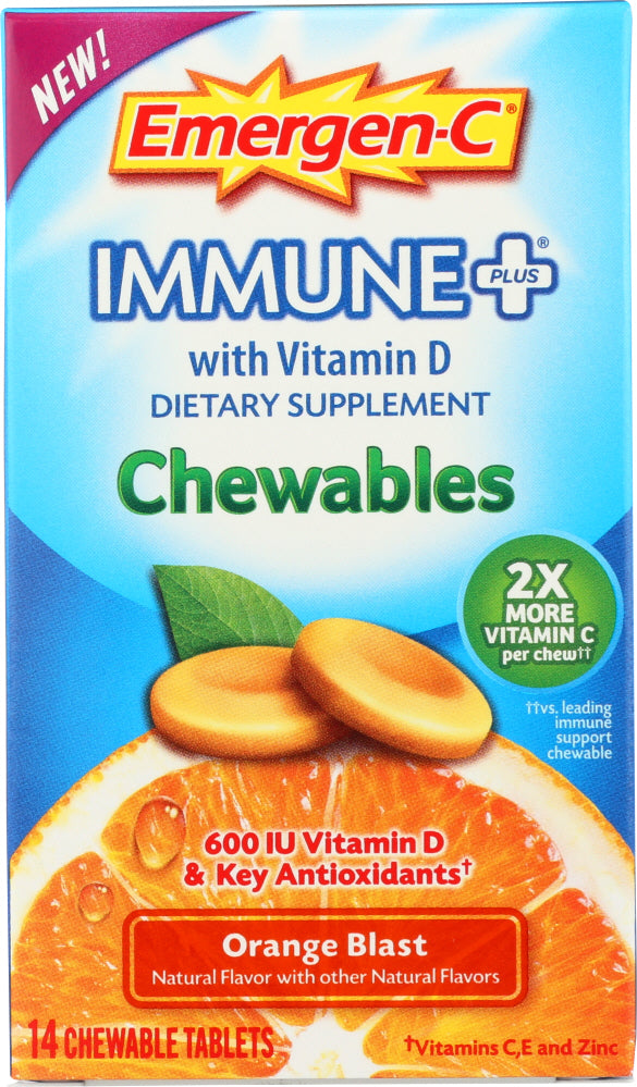 ALACER: Emergn-C Immune Orange Chewable, 14 pc