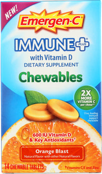 ALACER: Emergn-C Immune Orange Chewable, 14 pc