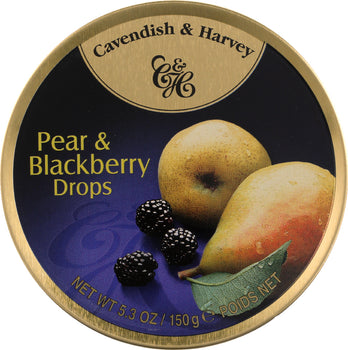 CAVENDISH & HARVEY: Candy Tin Pear & Blackberry, 5.3 oz