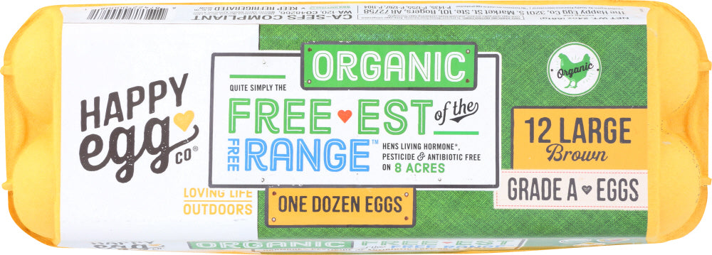 HAPPY EGG: Organic Free Range Eggs, 1 dz